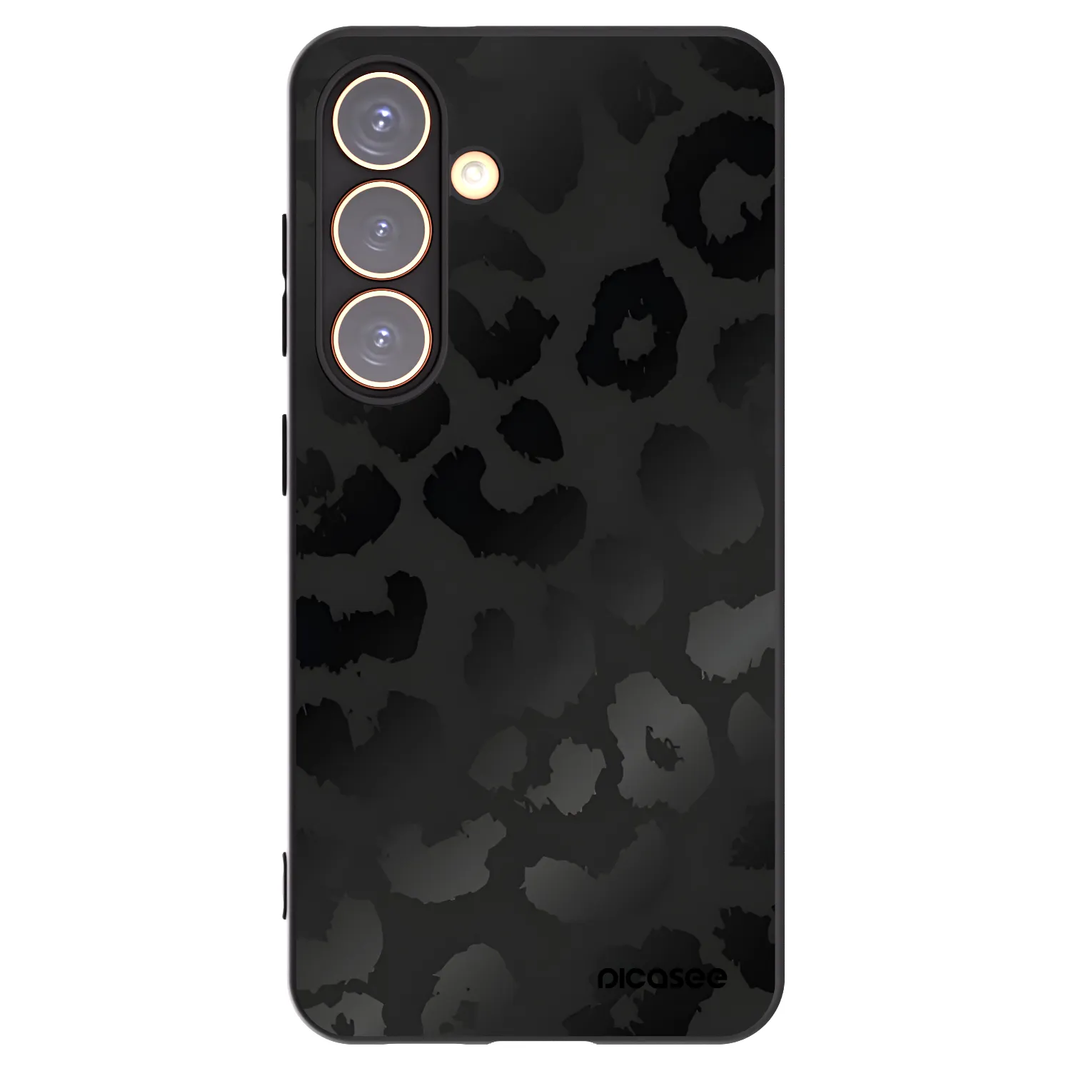 Picasee husă neagră din silicon pentru Samsung Galaxy S24 S921B 5G - Midnight Leopard
