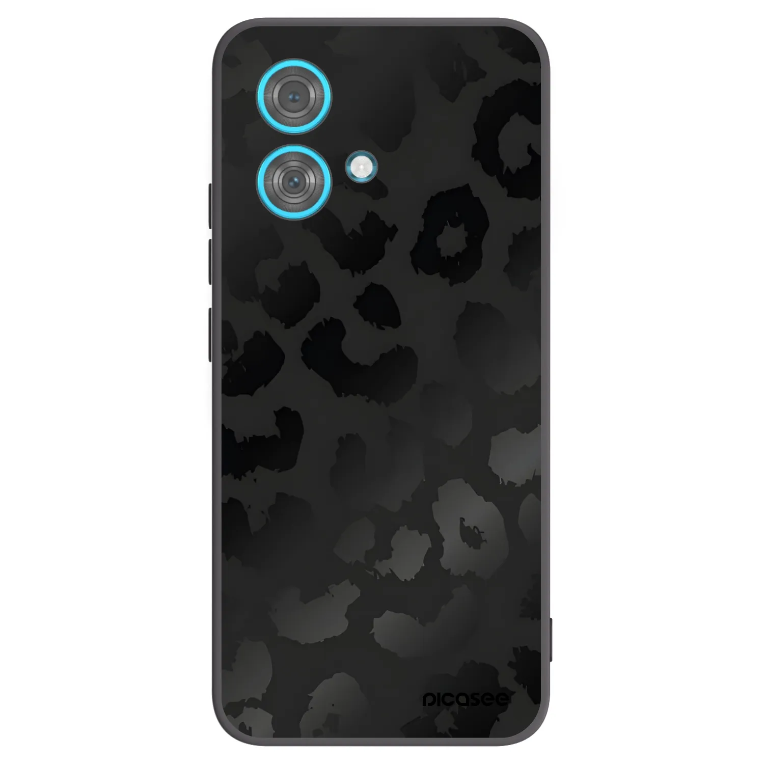 Picasee husă neagră din silicon pentru Motorola Edge 40 Neo - Midnight Leopard