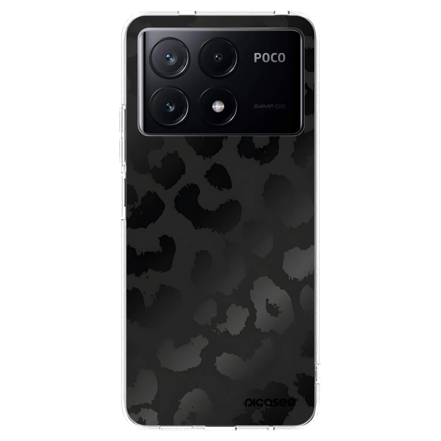 Picasee husă transparentă din silicon pentru Xiaomi Poco X6 Pro - Midnight Leopard