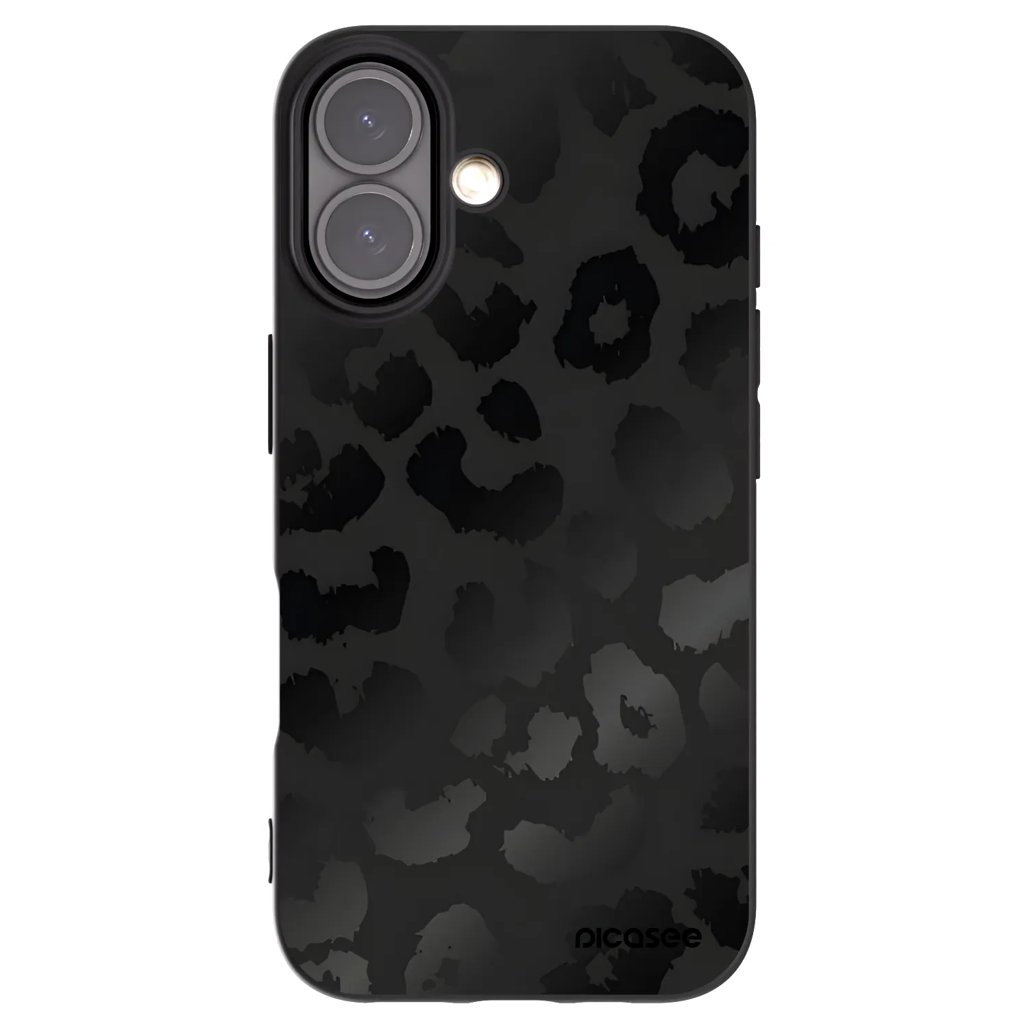 Picasee husă neagră din silicon pentru Apple iPhone 16 - Midnight Leopard