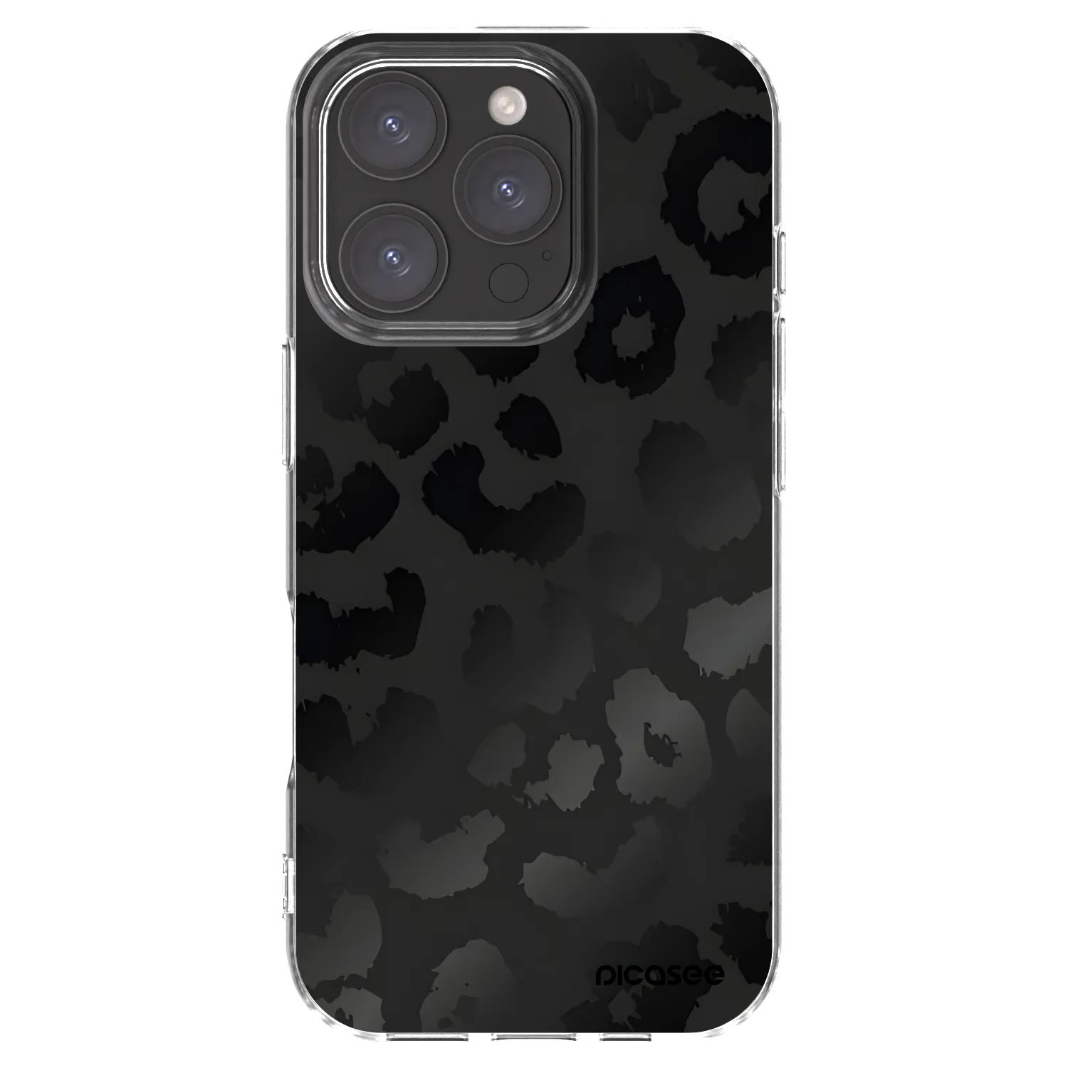 Picasee husă transparentă din silicon pentru Apple iPhone 16 Pro - Midnight Leopard