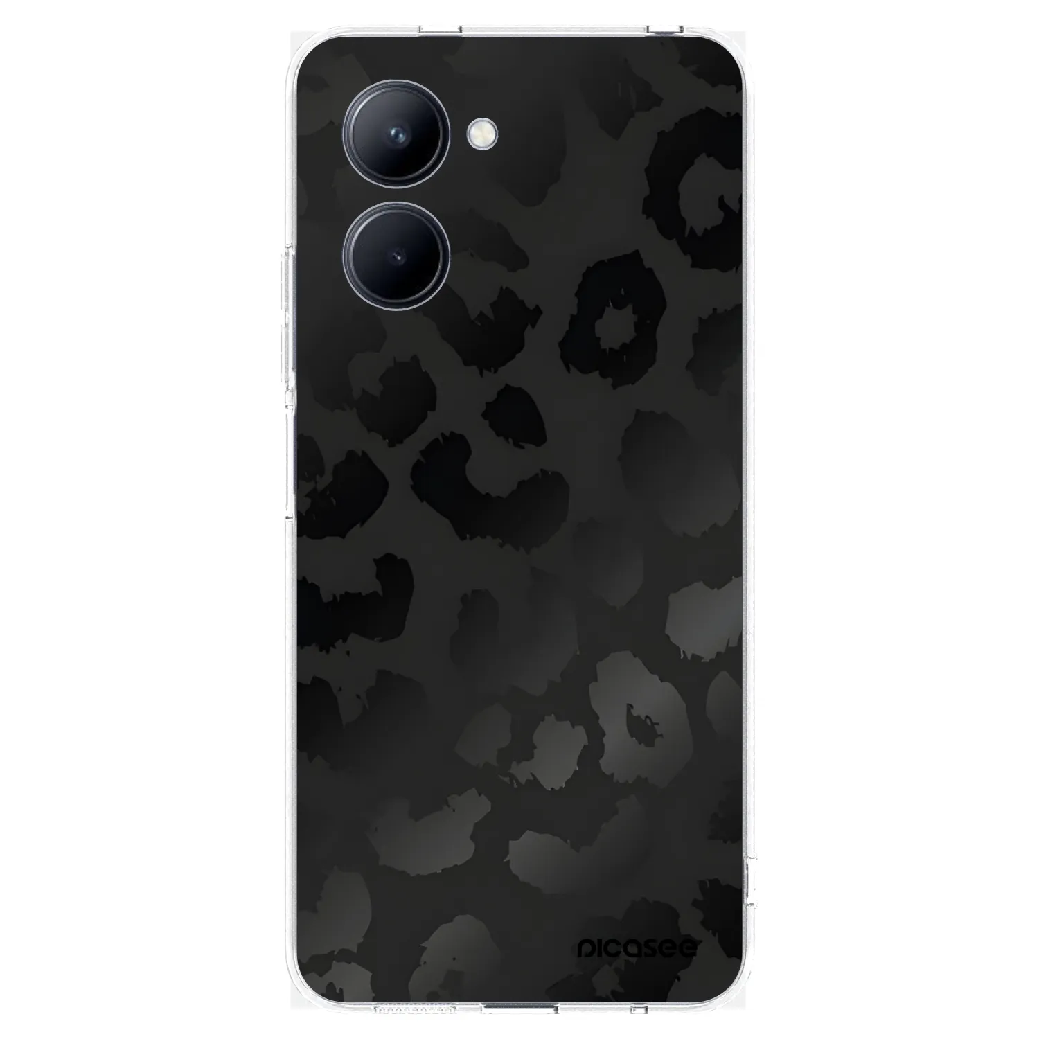 Picasee husă transparentă din silicon pentru Realme C33 (2023) - Midnight Leopard