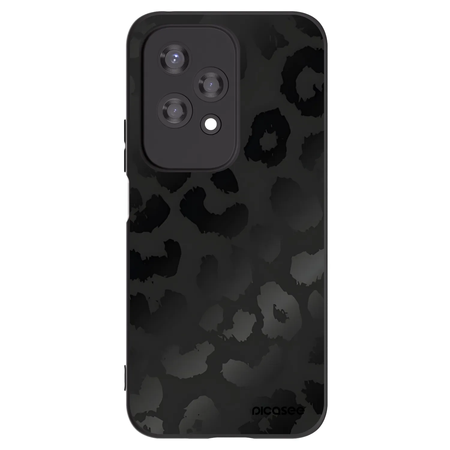 Picasee husă neagră din silicon pentru Honor 200 Lite - Midnight Leopard