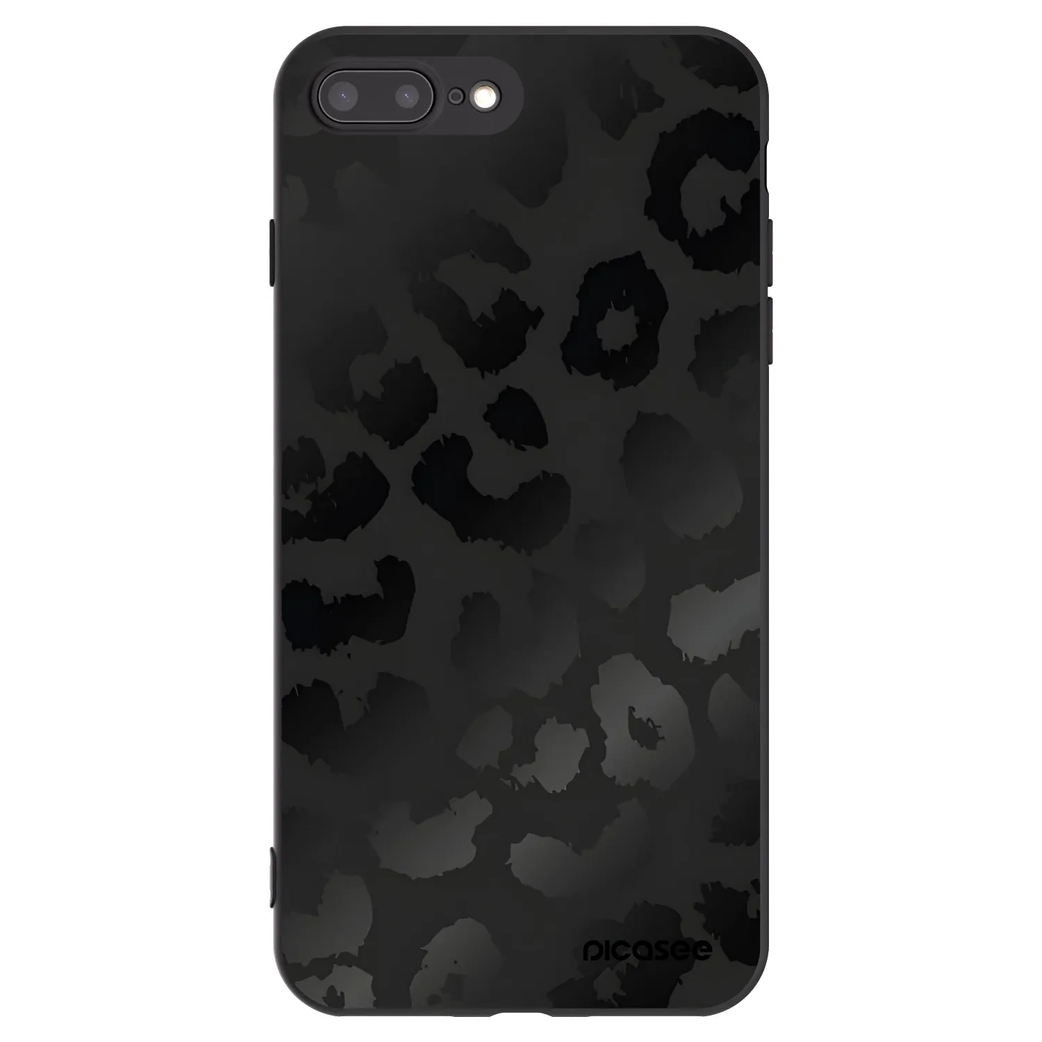 Picasee husă neagră din silicon pentru Apple iPhone 8 Plus - Midnight Leopard