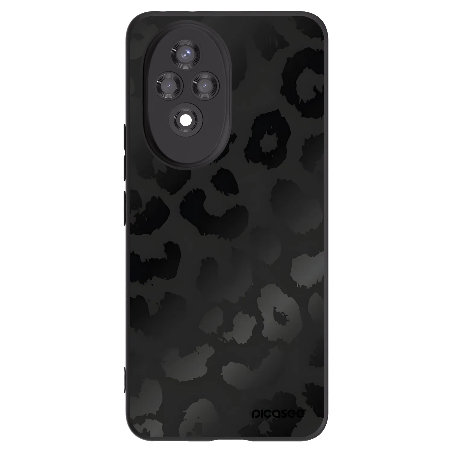 Picasee husă neagră din silicon pentru Honor 200 5G - Midnight Leopard