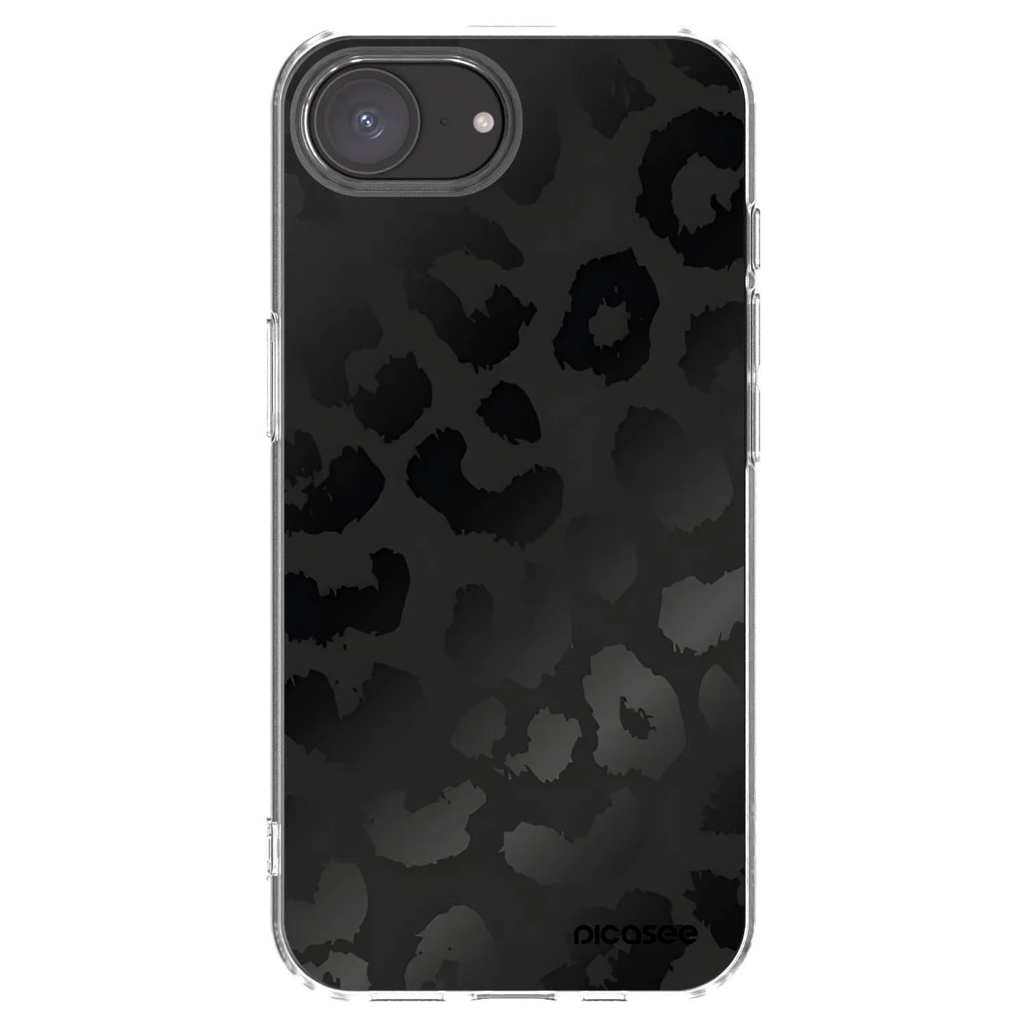 Picasee husă transparentă din silicon pentru Apple iPhone 16e - Midnight Leopard
