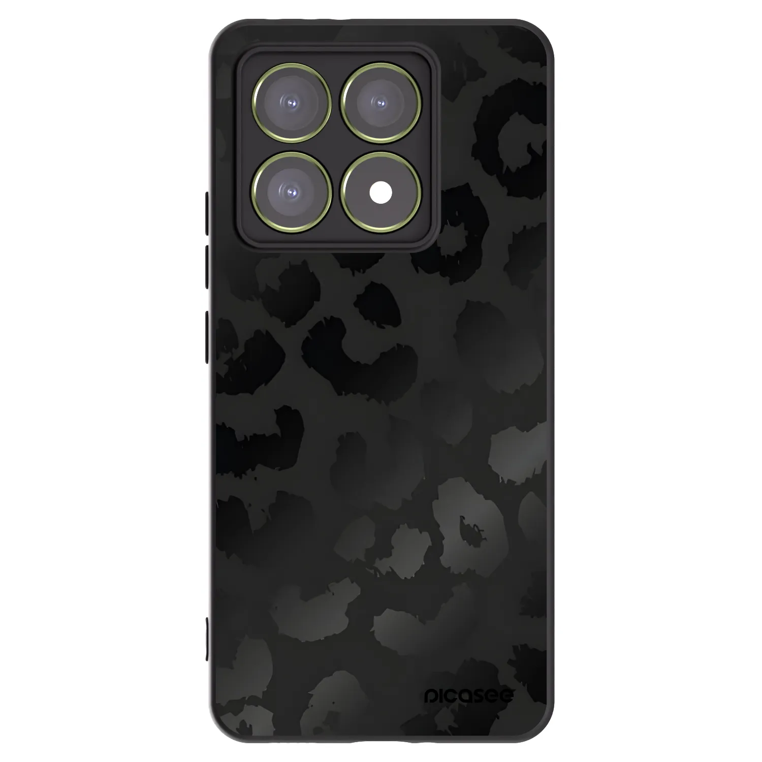 Picasee husă neagră din silicon pentru Xiaomi 14T - Midnight Leopard