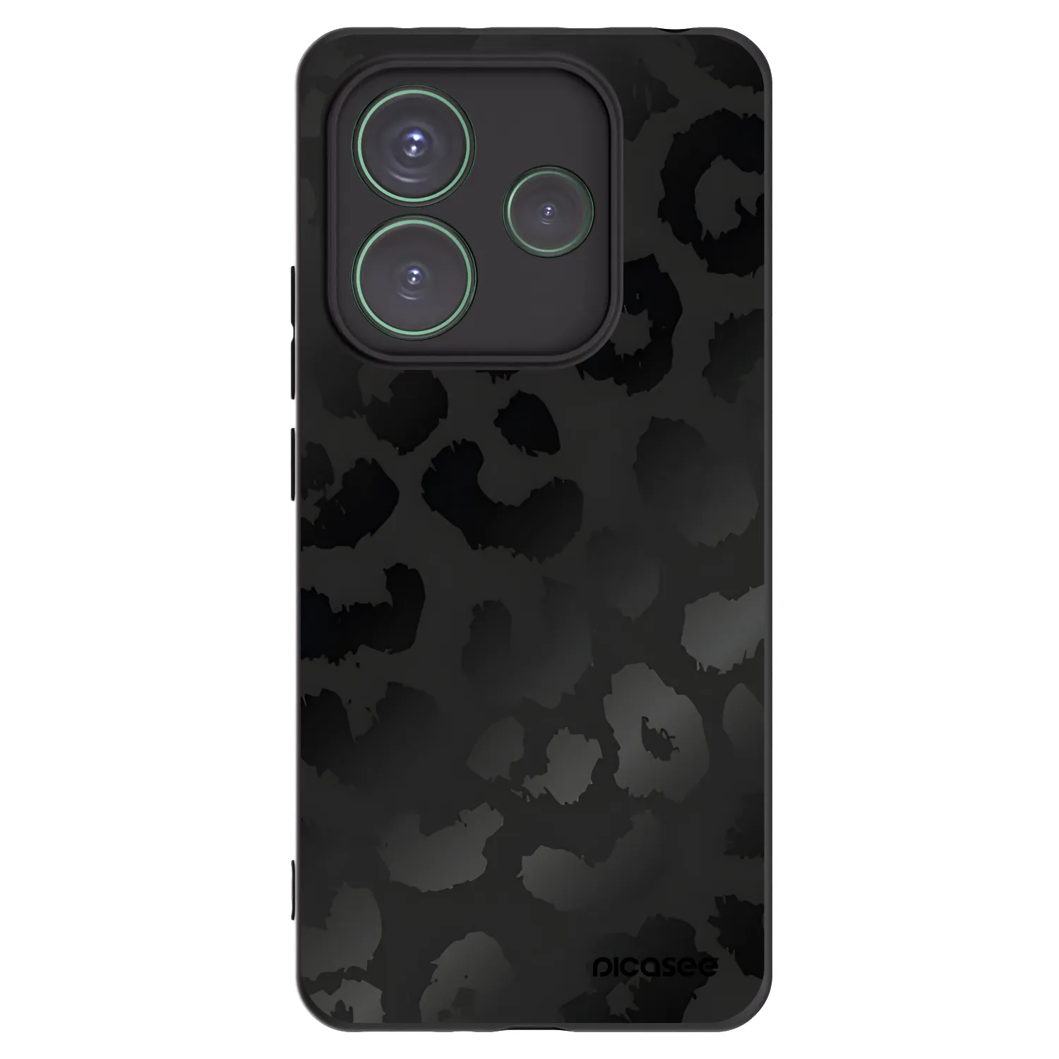 Picasee husă neagră din silicon pentru Xiaomi Redmi Note 14 5G - Midnight Leopard