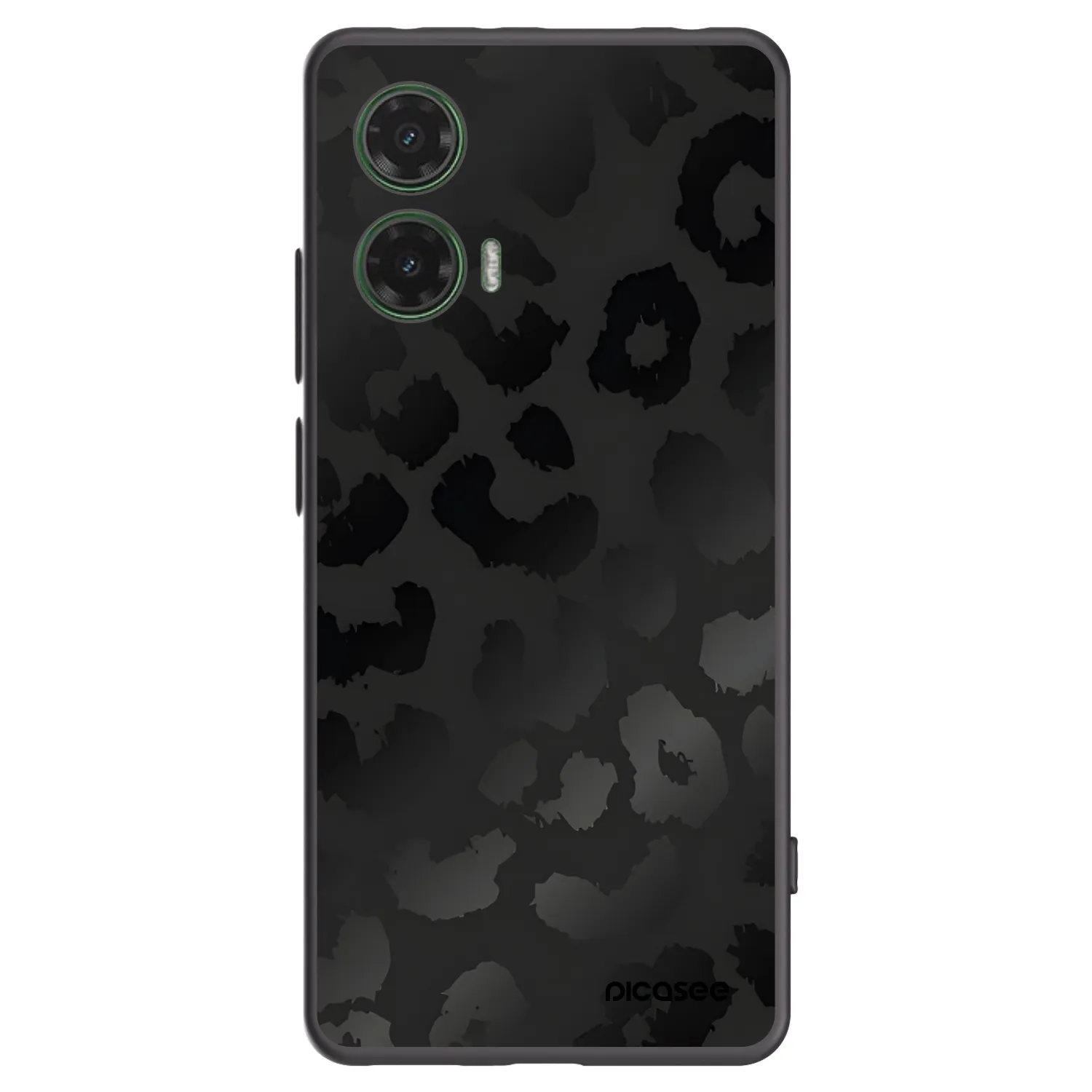 Picasee husă neagră din silicon pentru Motorola Moto G35 5G - Midnight Leopard