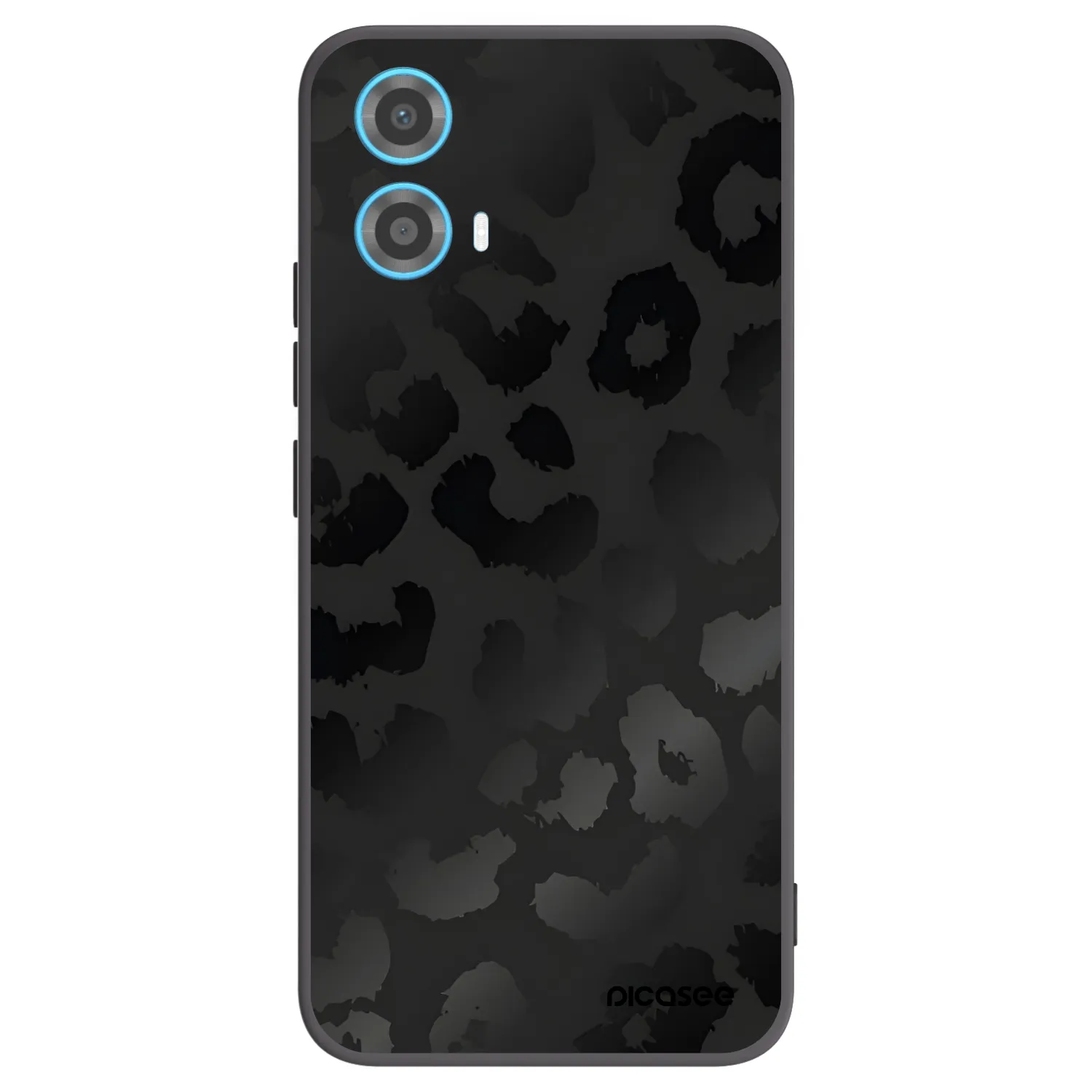 Picasee husă neagră din silicon pentru Motorola Moto G34 5G - Midnight Leopard