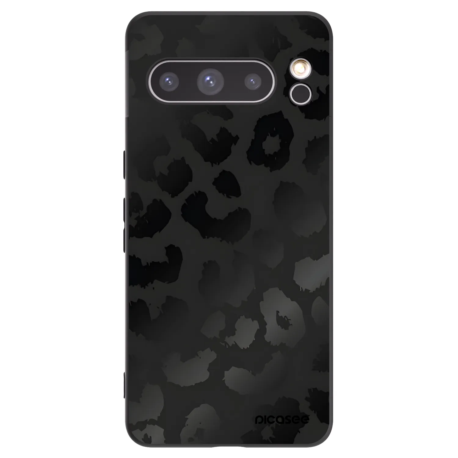 Picasee husă neagră din silicon pentru Google Pixel 8 Pro - Midnight Leopard