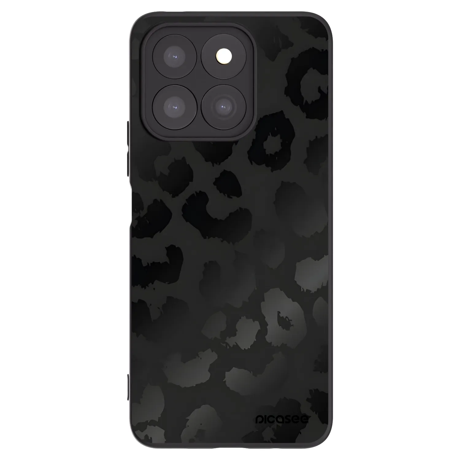 Picasee husă neagră din silicon pentru Honor X8c - Midnight Leopard