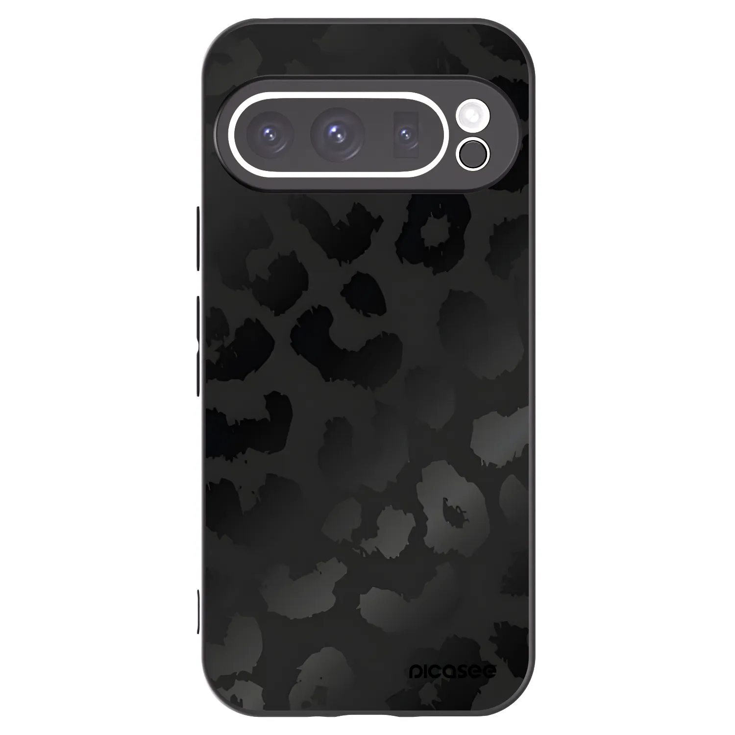 Picasee husă neagră din silicon pentru Google Pixel 9 Pro - Midnight Leopard