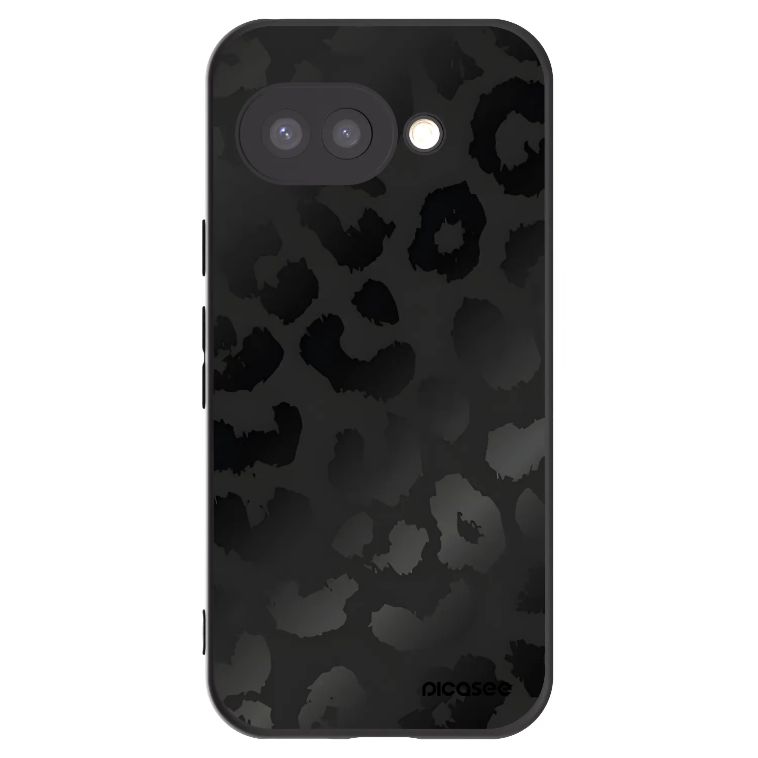 Picasee husă neagră din silicon pentru Google Pixel 9a - Midnight Leopard
