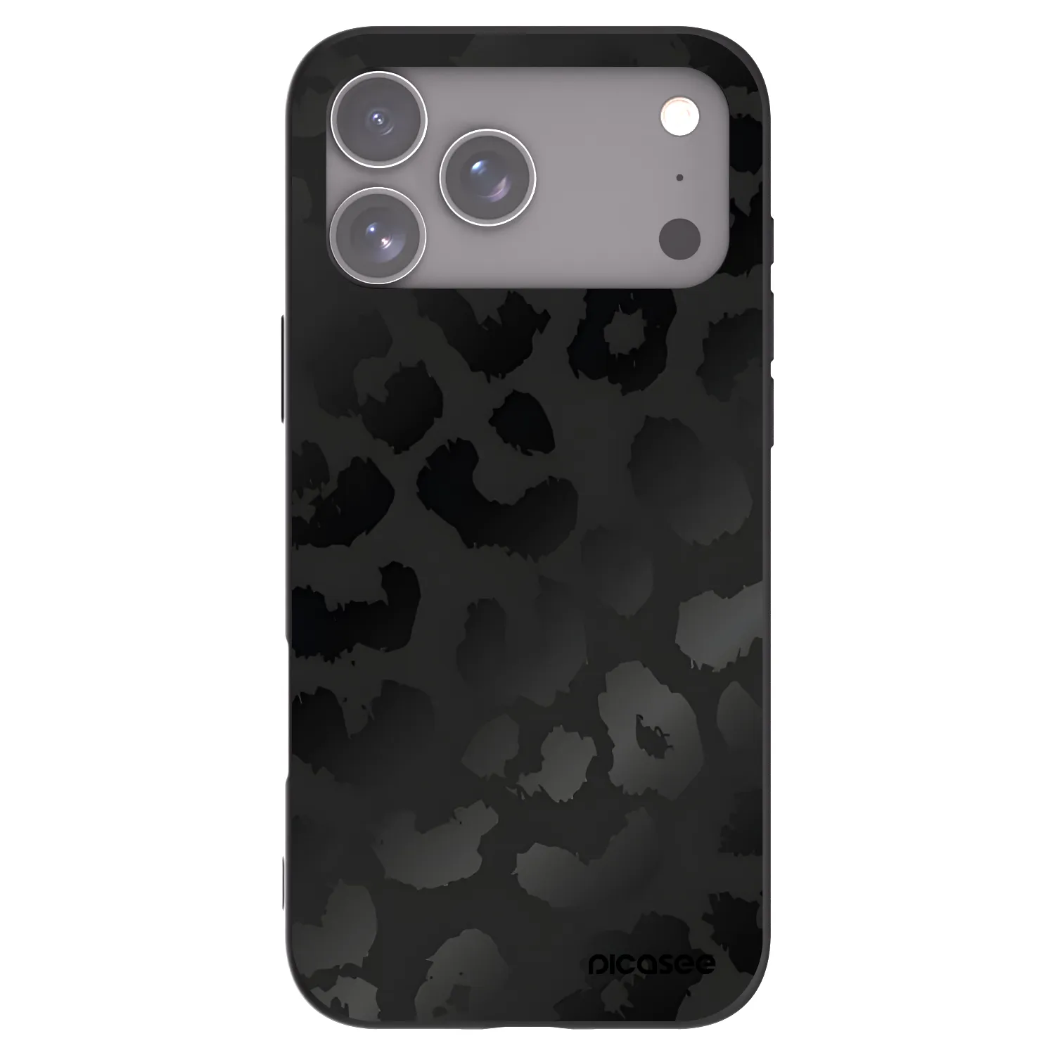 Picasee husă neagră din silicon pentru Apple iPhone 17 Pro Max - Midnight Leopard