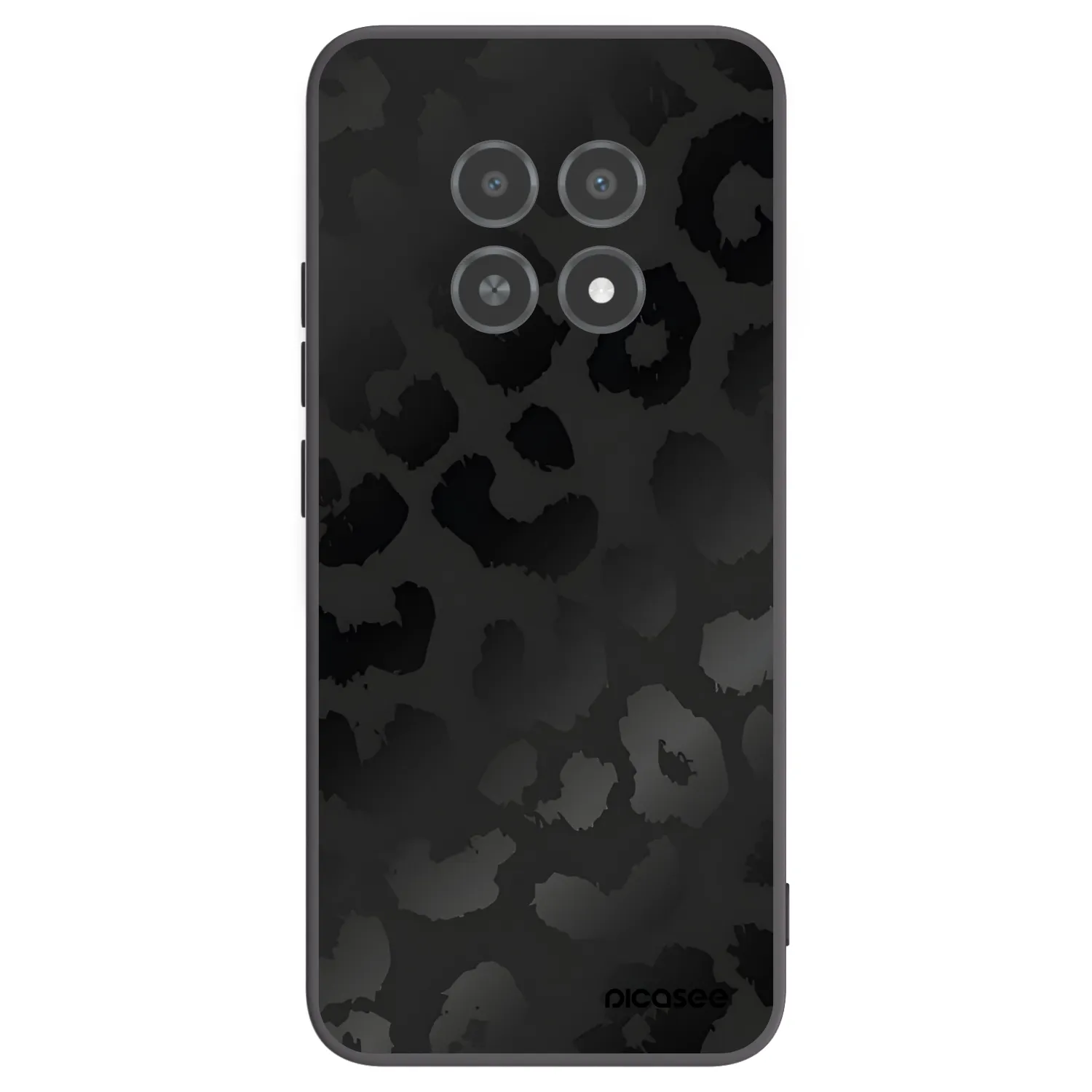 Picasee husă neagră din silicon pentru Realme 12X - Midnight Leopard