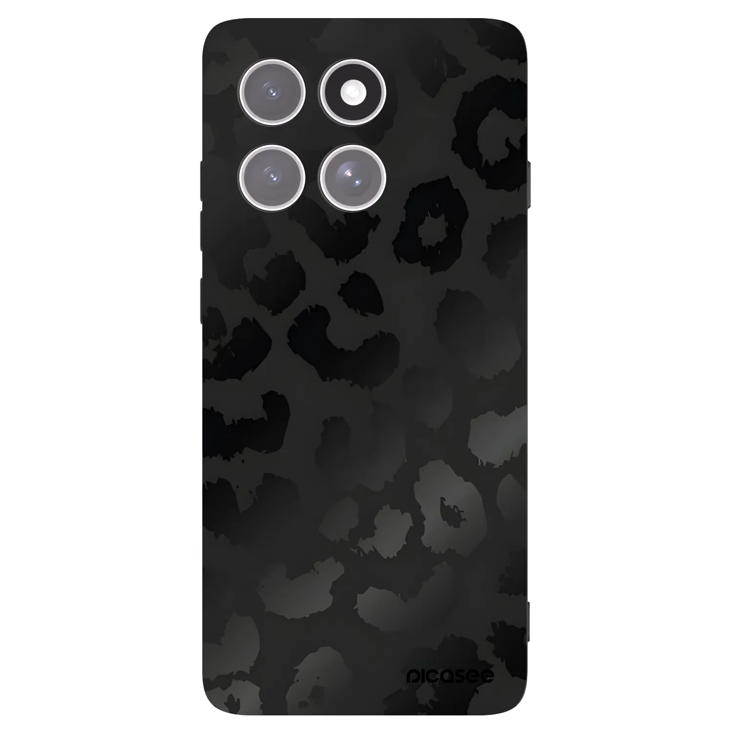 Picasee husă neagră din silicon pentru Motorola Edge 60 Pro - Midnight Leopard