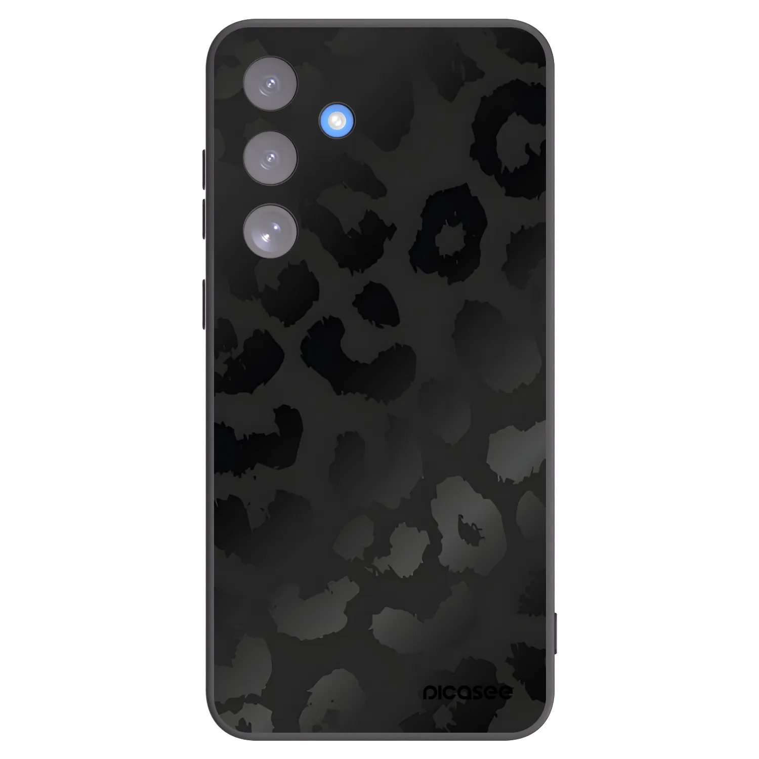 Picasee husă neagră din silicon pentru Samsung Galaxy S25 FE 5G - Midnight Leopard