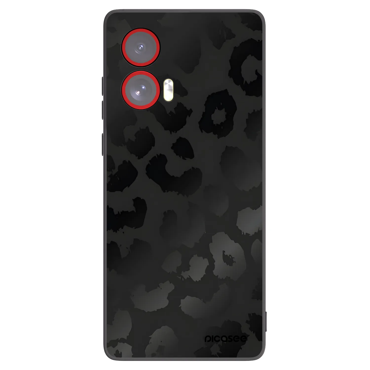 Picasee husă neagră din silicon pentru Motorola Edge 50 Fusion - Midnight Leopard