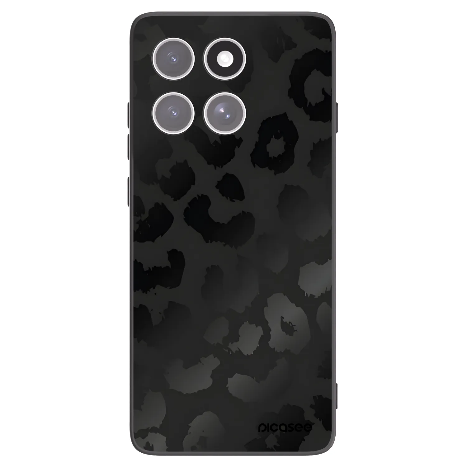 Picasee husă neagră din silicon pentru Motorola Edge 60 Fusion - Midnight Leopard