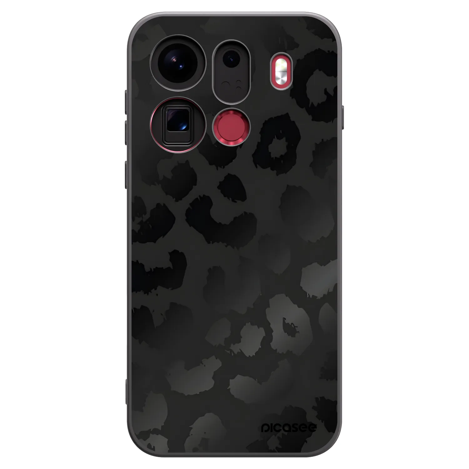 Picasee husă neagră din silicon pentru OPPO Find X9 Pro - Midnight Leopard