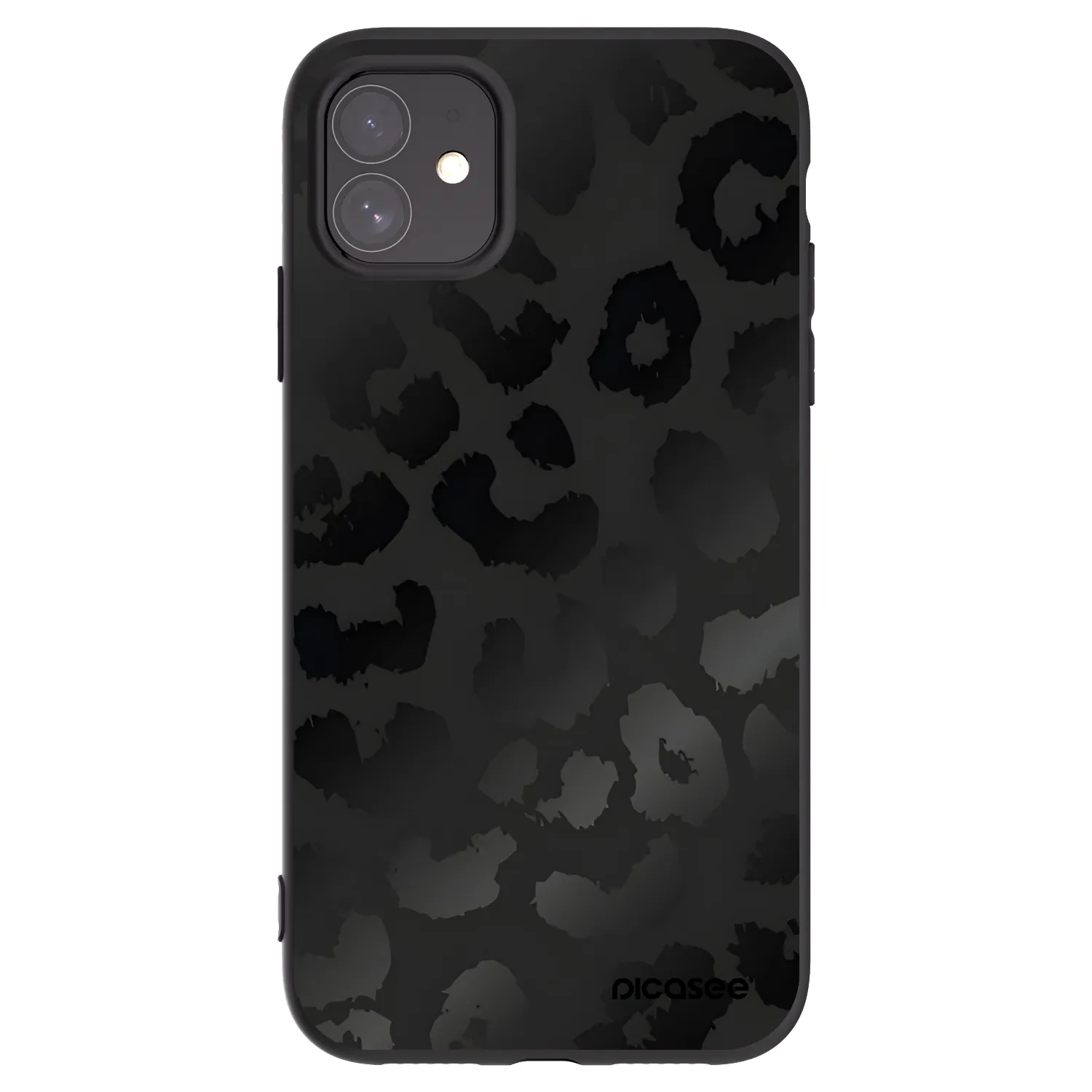 Picasee husă neagră din silicon pentru Apple iPhone 11 - Midnight Leopard