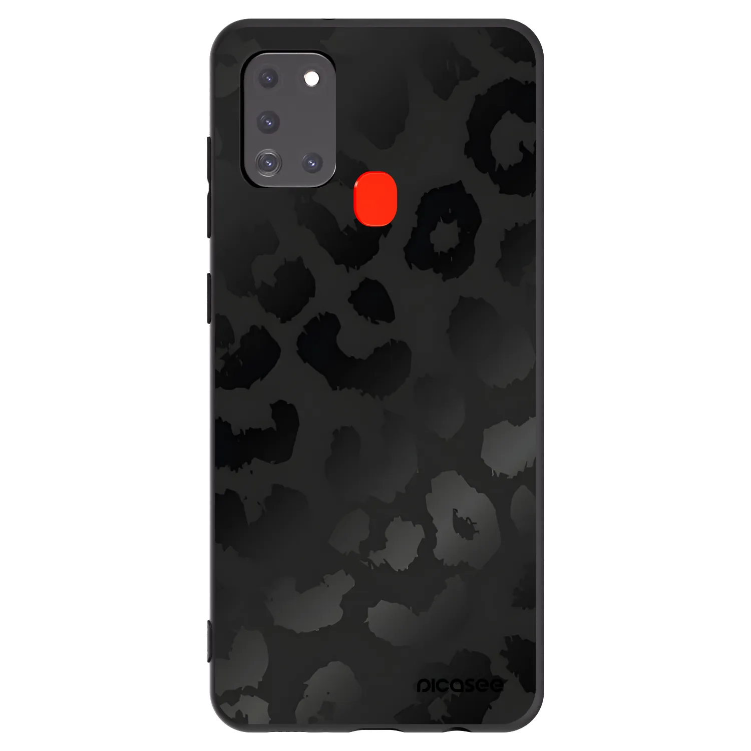 Picasee husă neagră din silicon pentru Samsung Galaxy A21s - Midnight Leopard