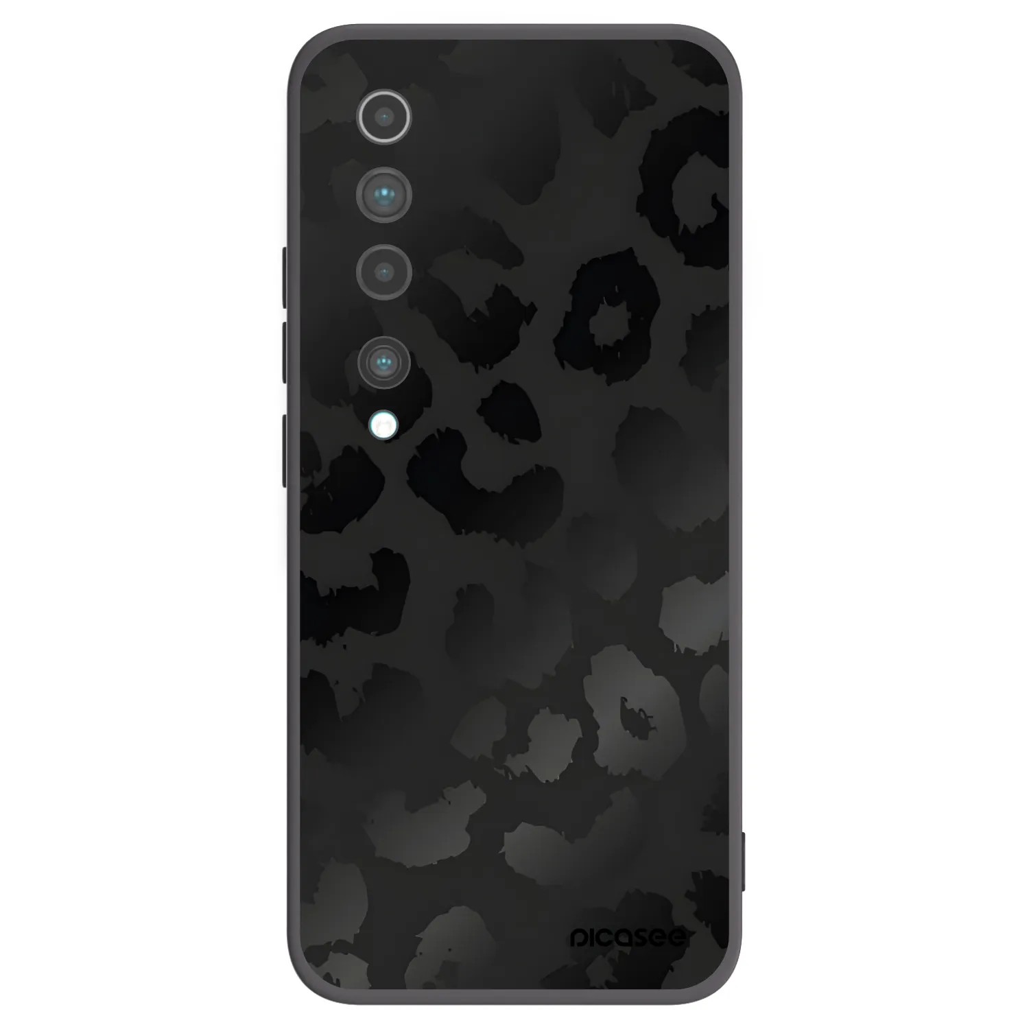 Picasee husă neagră din silicon pentru Xiaomi Mi 10 - Midnight Leopard