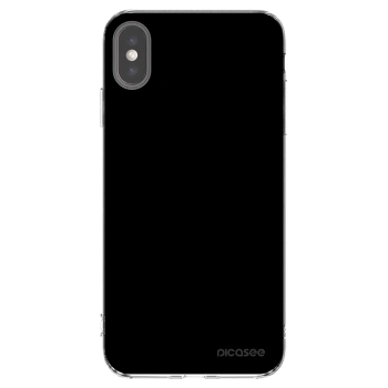 Picasee husă transparentă din silicon pentru Apple iPhone XS Max - Black Bliss