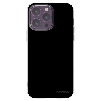 Picasee husă transparentă din silicon pentru Apple iPhone 14 Pro Max - Black Bliss