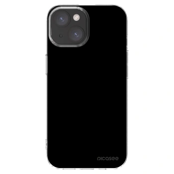 Picasee husă transparentă din silicon pentru Apple iPhone 15 - Black Bliss
