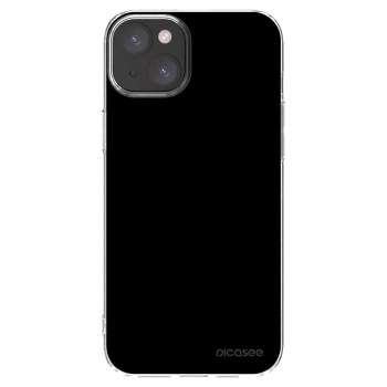 Picasee husă transparentă din silicon pentru Apple iPhone 15 Plus - Black Bliss