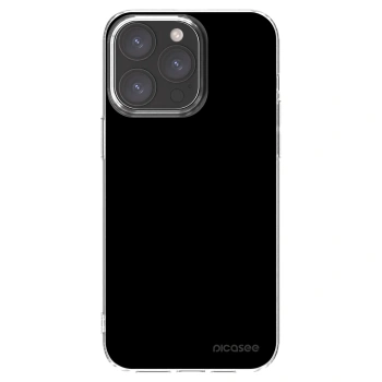 Picasee husă transparentă din silicon pentru Apple iPhone 15 Pro Max - Black Bliss