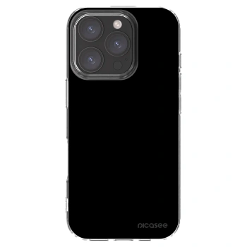 Picasee husă transparentă din silicon pentru Apple iPhone 16 Pro - Black Bliss
