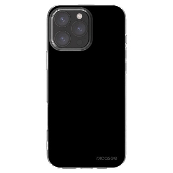 Picasee husă transparentă din silicon pentru Apple iPhone 16 Pro Max - Black Bliss