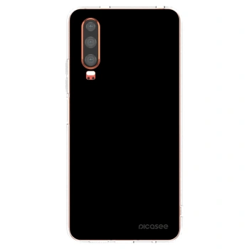 Picasee husă transparentă din silicon pentru Huawei P30 - Black Bliss