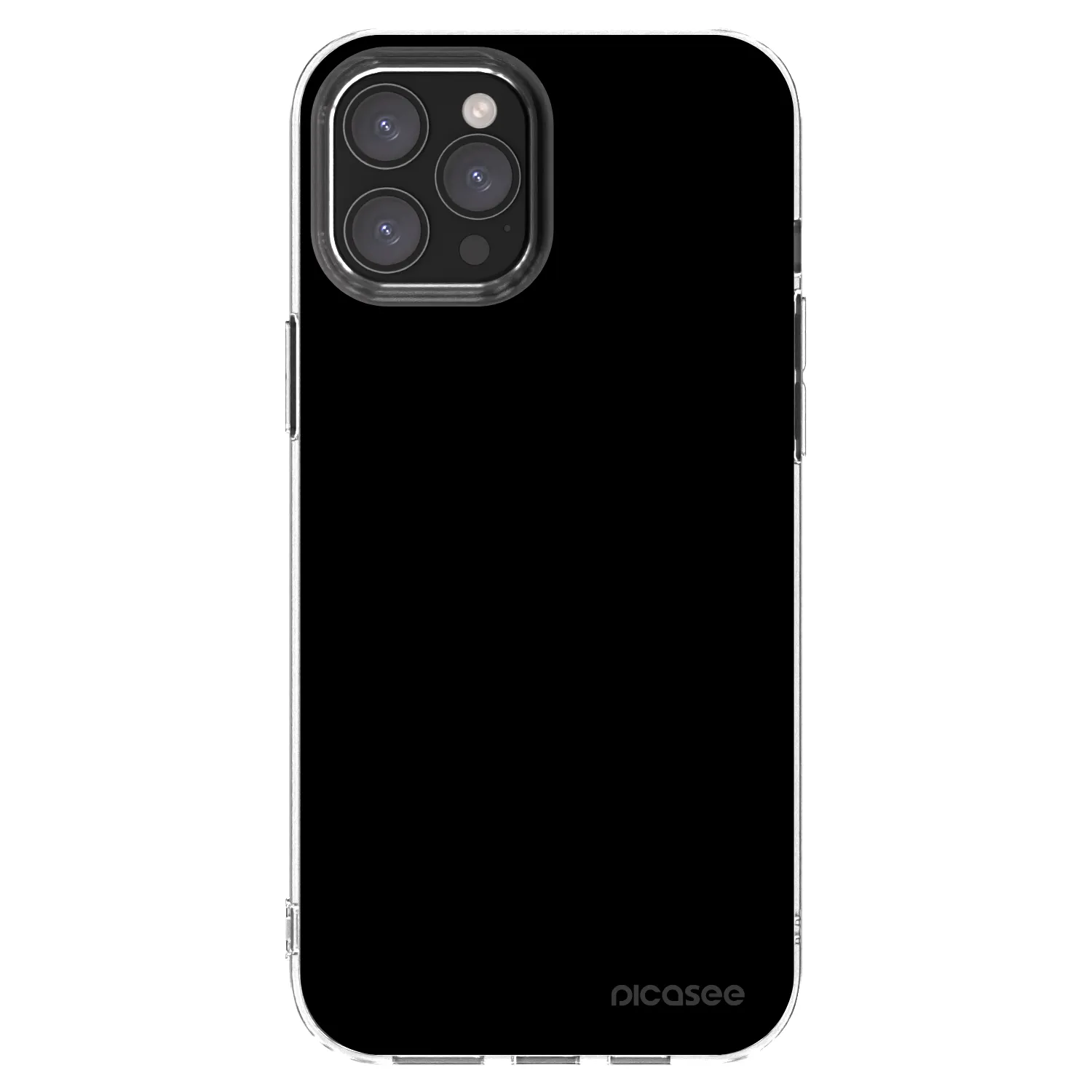 Picasee husă transparentă din silicon pentru Apple iPhone 12 Pro Max - Black Bliss