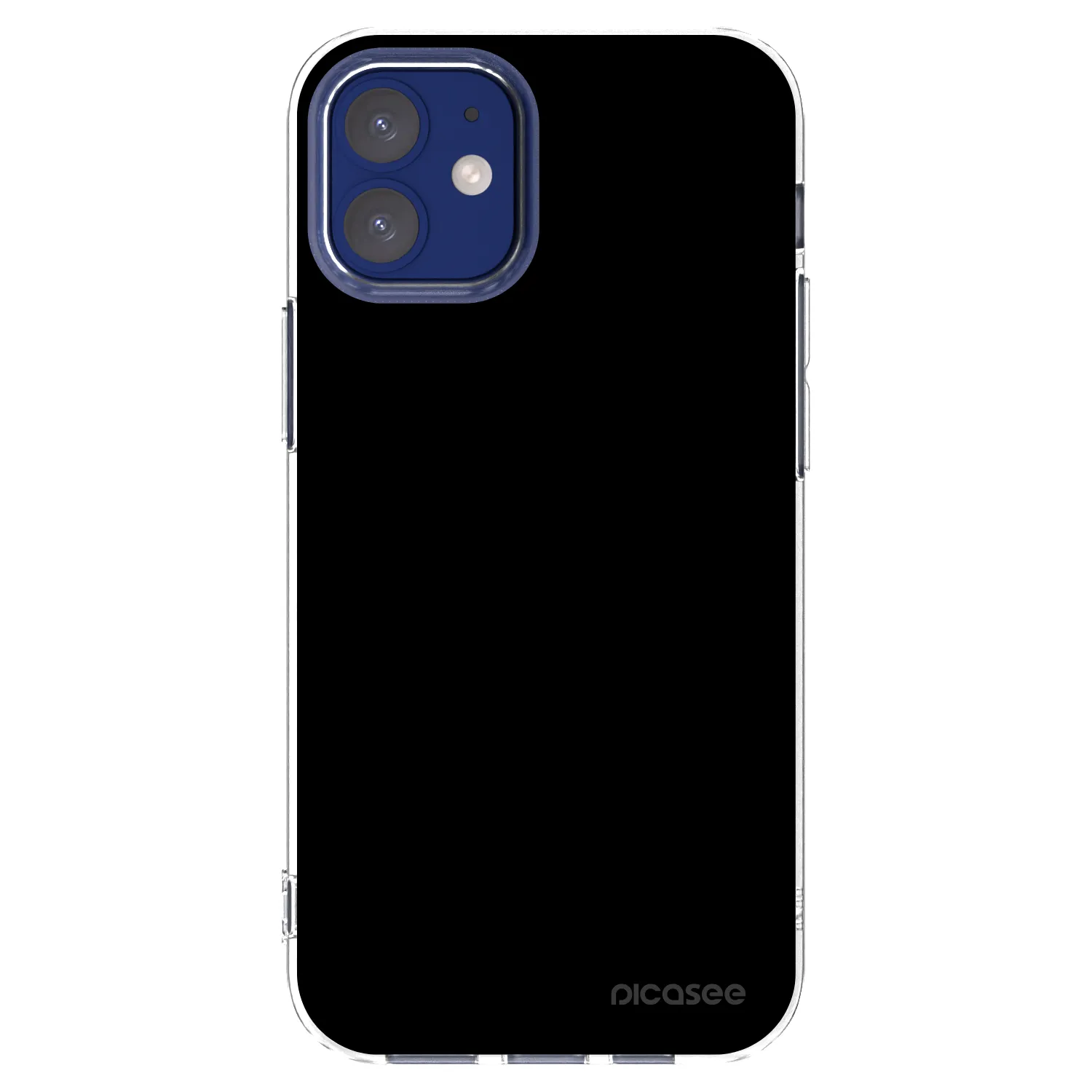 Picasee husă transparentă din silicon pentru Apple iPhone 12 mini - Black Bliss