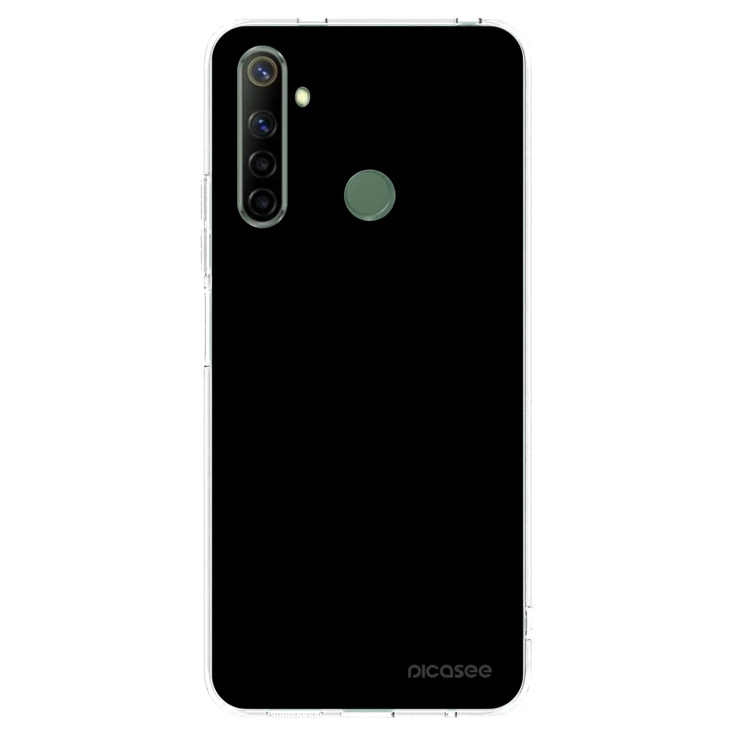 Picasee husă transparentă din silicon pentru Realme 6i - Black Bliss