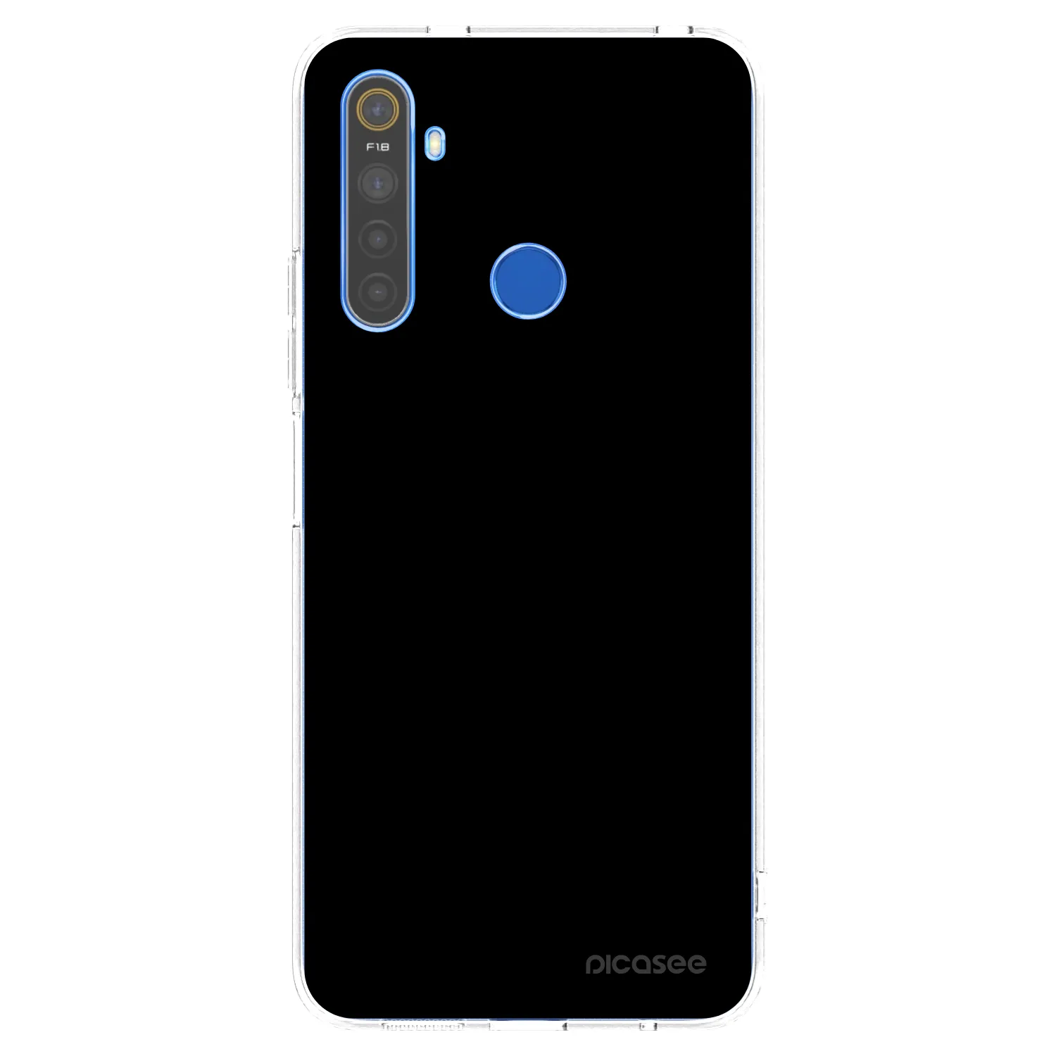Picasee husă transparentă din silicon pentru Realme 5 - Black Bliss