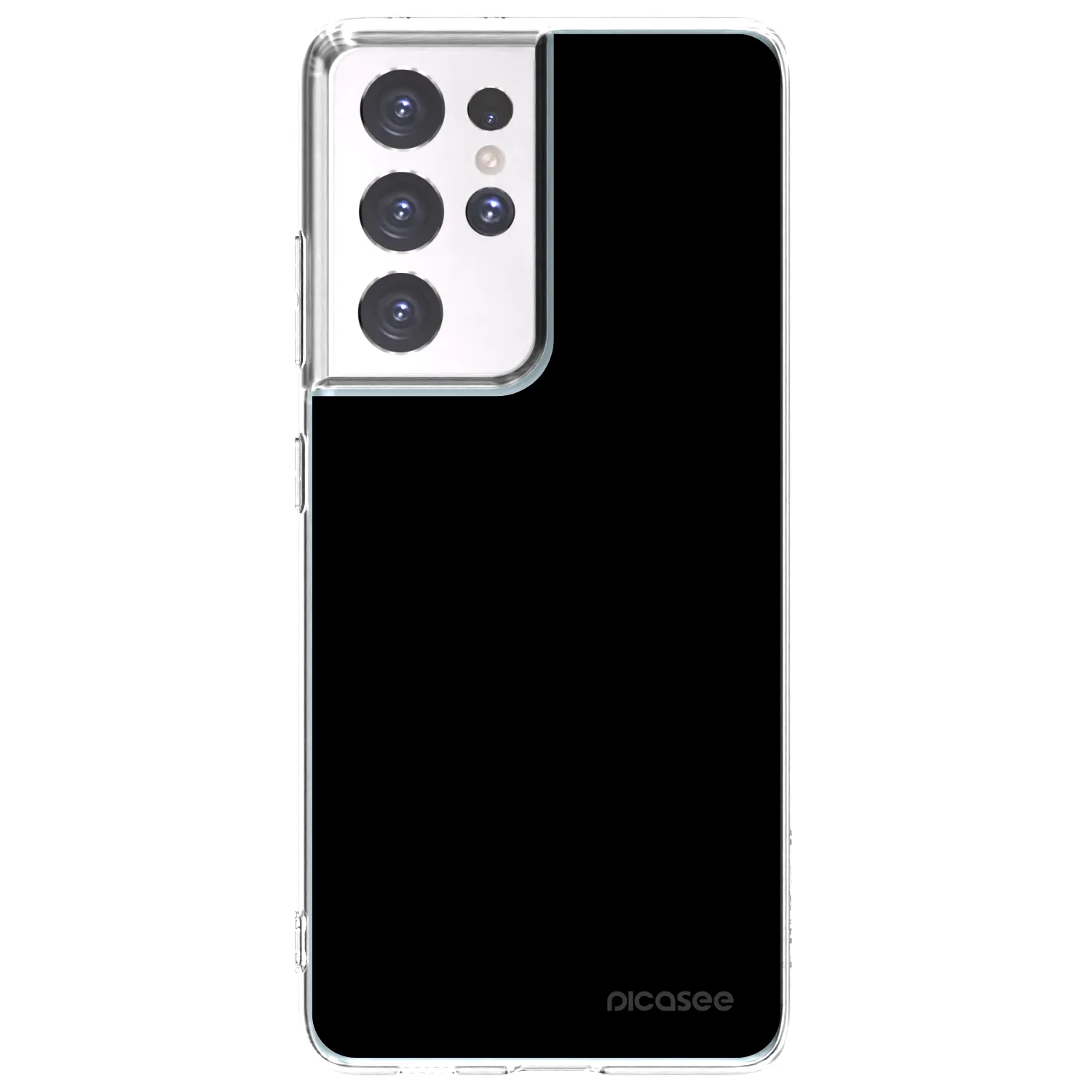 Picasee husă transparentă din silicon pentru Samsung Galaxy S21 Ultra 5G G998B - Black Bliss