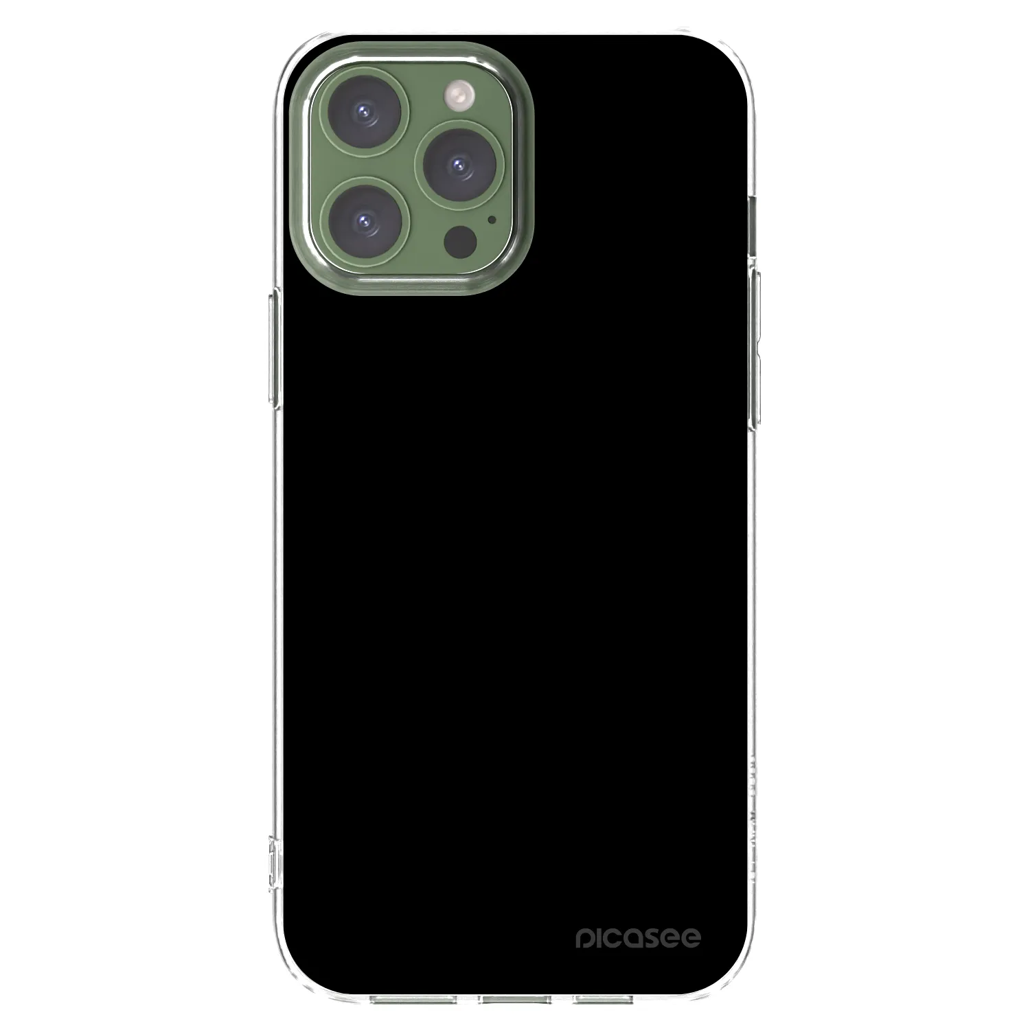 Picasee husă transparentă din silicon pentru Apple iPhone 13 Pro Max - Black Bliss