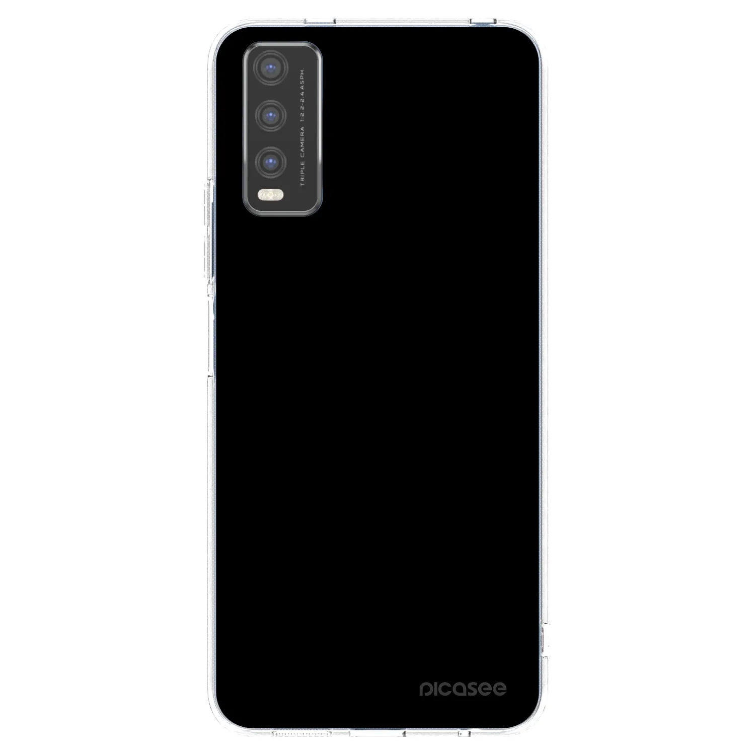 Picasee husă transparentă din silicon pentru Vivo Y20s - Black Bliss