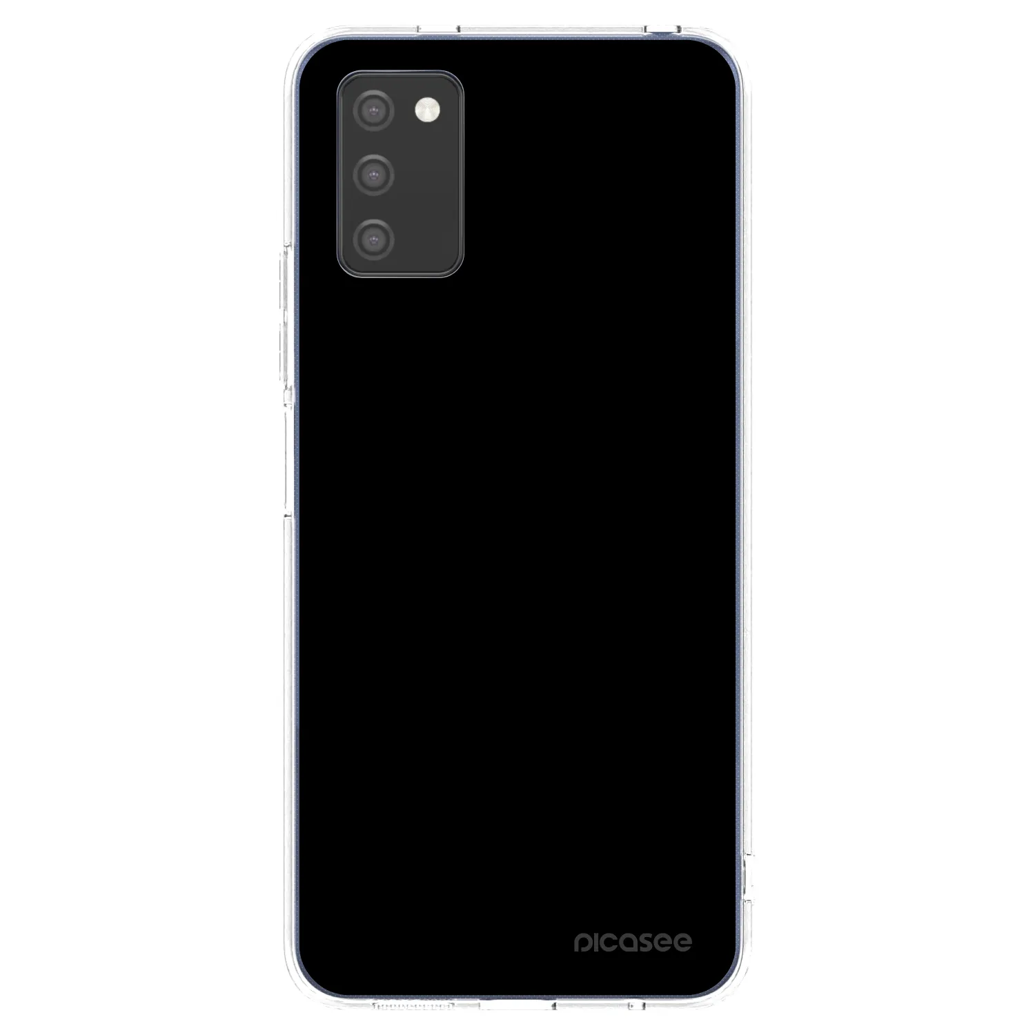 Picasee husă transparentă din silicon pentru Samsung Galaxy A03s A037G - Black Bliss