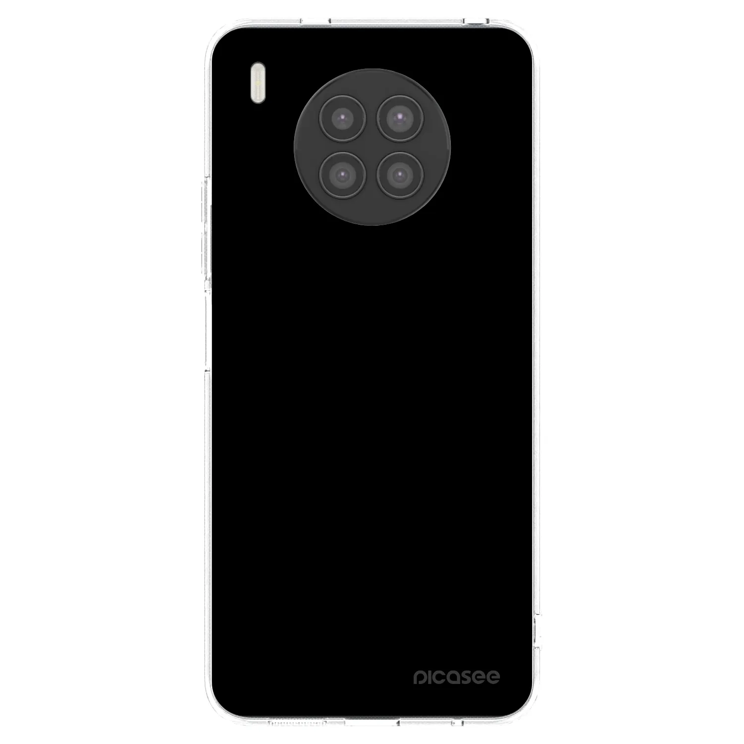 Picasee husă transparentă din silicon pentru Huawei Nova 8i - Black Bliss