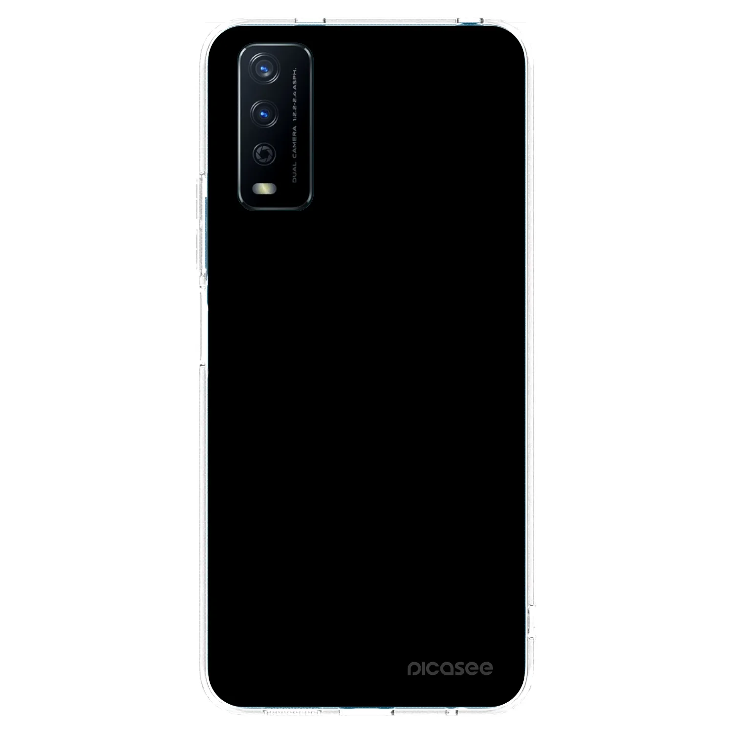 Picasee husă transparentă din silicon pentru Vivo Y11s - Black Bliss