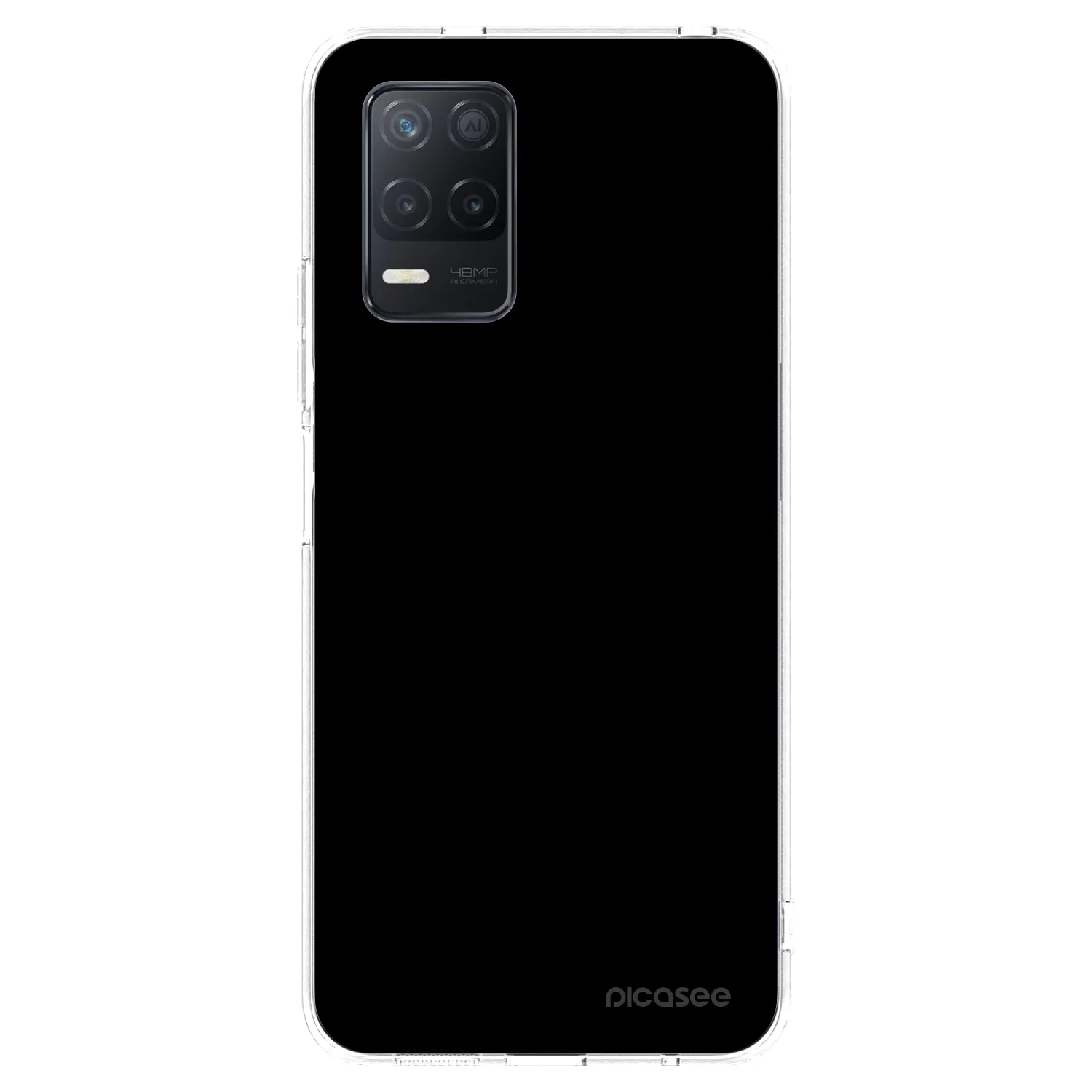 Picasee husă transparentă din silicon pentru Realme 8 5G - Black Bliss