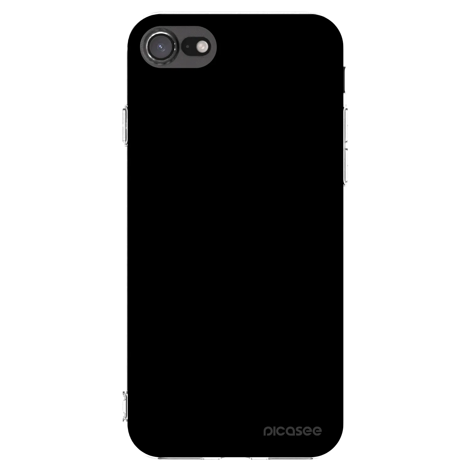 Picasee husă transparentă din silicon pentru Apple iPhone SE 2022 - Black Bliss
