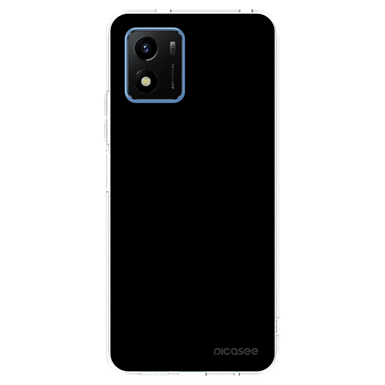 Picasee husă transparentă din silicon pentru Vivo Y01 - Black Bliss
