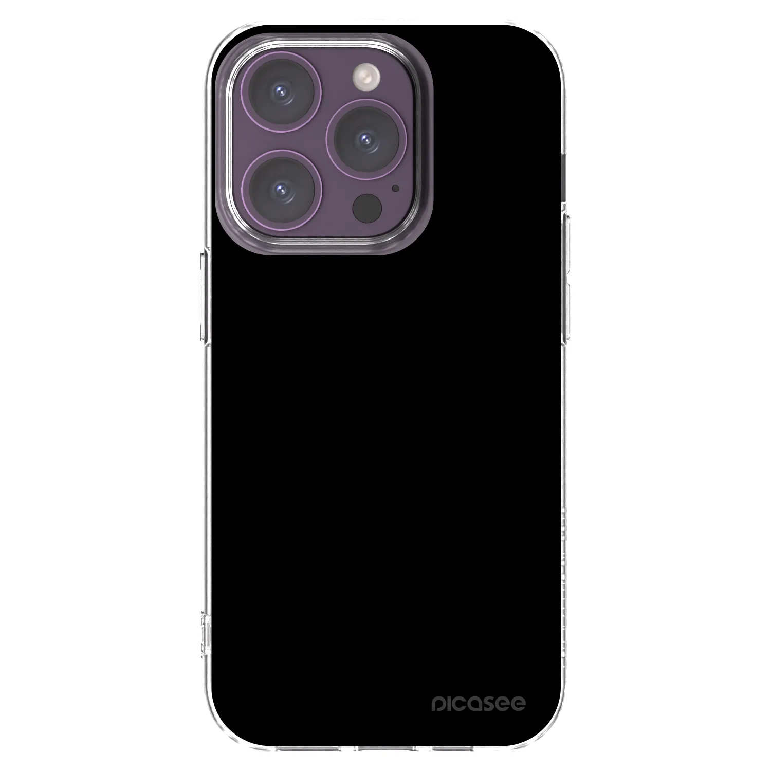 Picasee husă transparentă din silicon pentru Apple iPhone 14 Pro - Black Bliss
